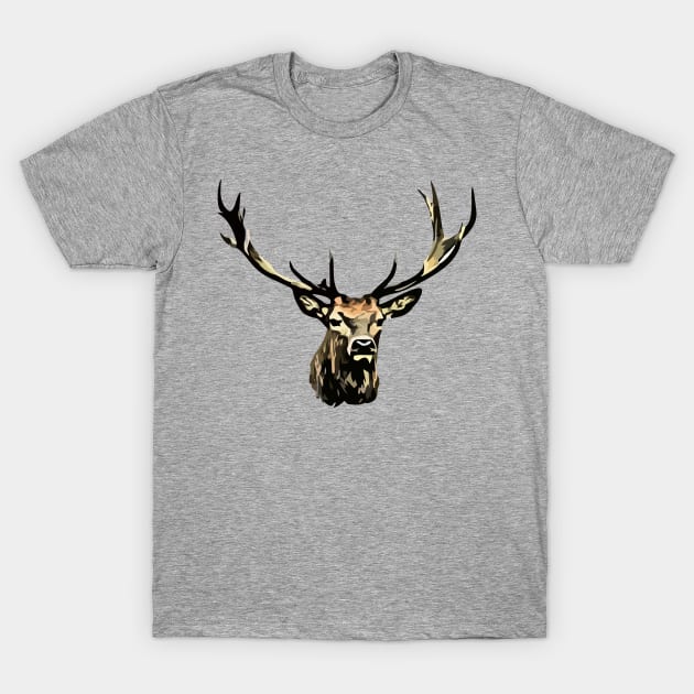 Red deer (Cervus elaphus) T-Shirt by RosArt100